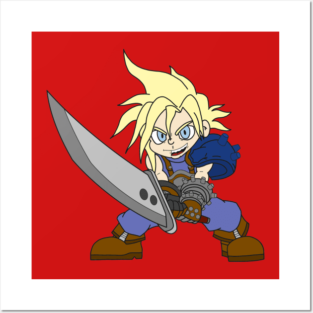Cloud Strife Wall Art by knightwatchpublishing